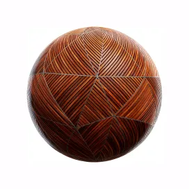 Patterned wood and metal fence